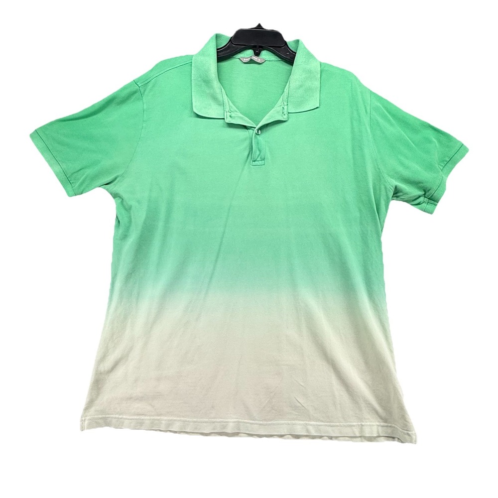 Grameen Uniqlo Short‎ Sleeve Polo Shirt Mens XL Green White Golf Preppy